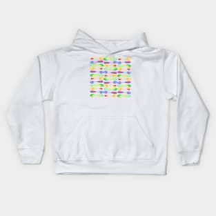 Square Of Colorful Watercolor Spoons! Kids Hoodie